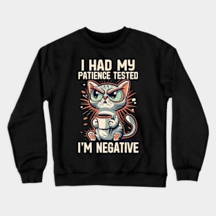 Negative Cat Crewneck Sweatshirt